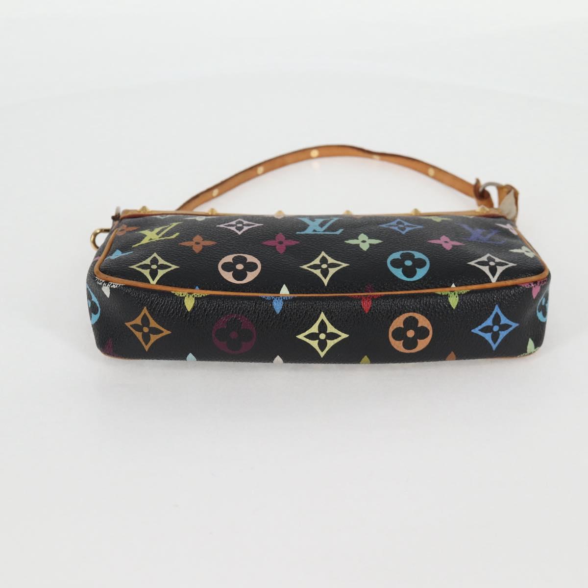 LOUIS VUITTON Monogram Multicolor Pochette Accessoires Black M92648 Auth 119219V