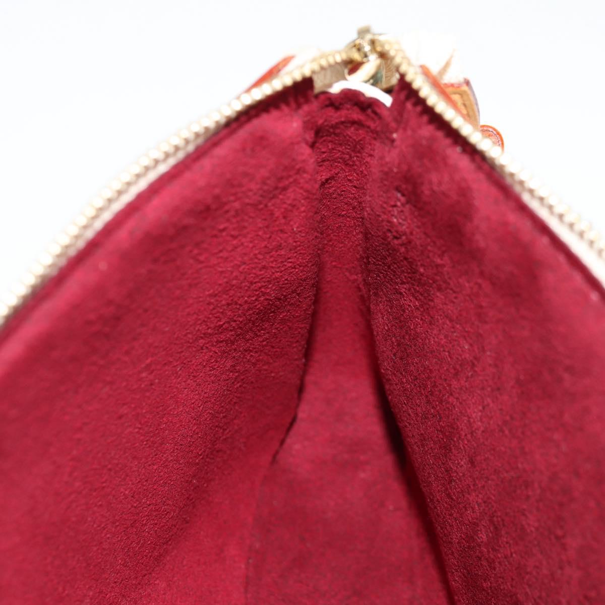 LOUIS VUITTON Multicolor Pochette Accessoires Pouch White M92649 Auth 119220SV