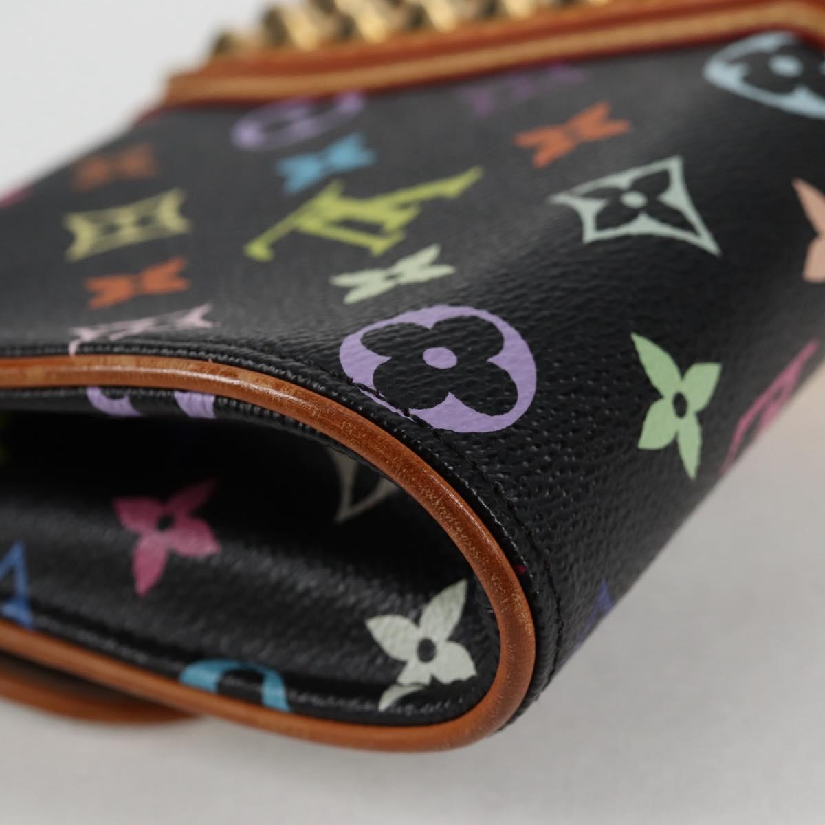 LOUIS VUITTON Multicolor Pochette Courtney Clutch Bag Black M45640 Auth 119221V