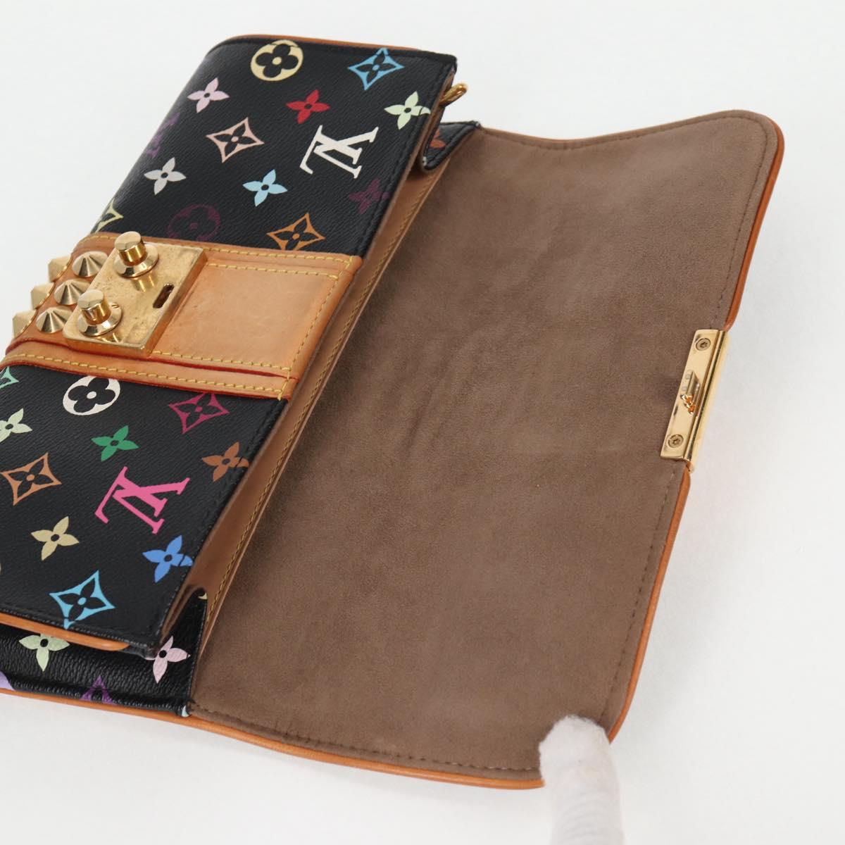 LOUIS VUITTON Multicolor Pochette Courtney Clutch Bag Black M45640 Auth 119221V