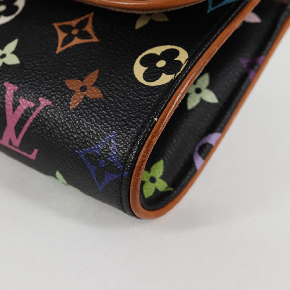 LOUIS VUITTON Multicolor Pochette Courtney Clutch Bag Black M45640 Auth 119221V