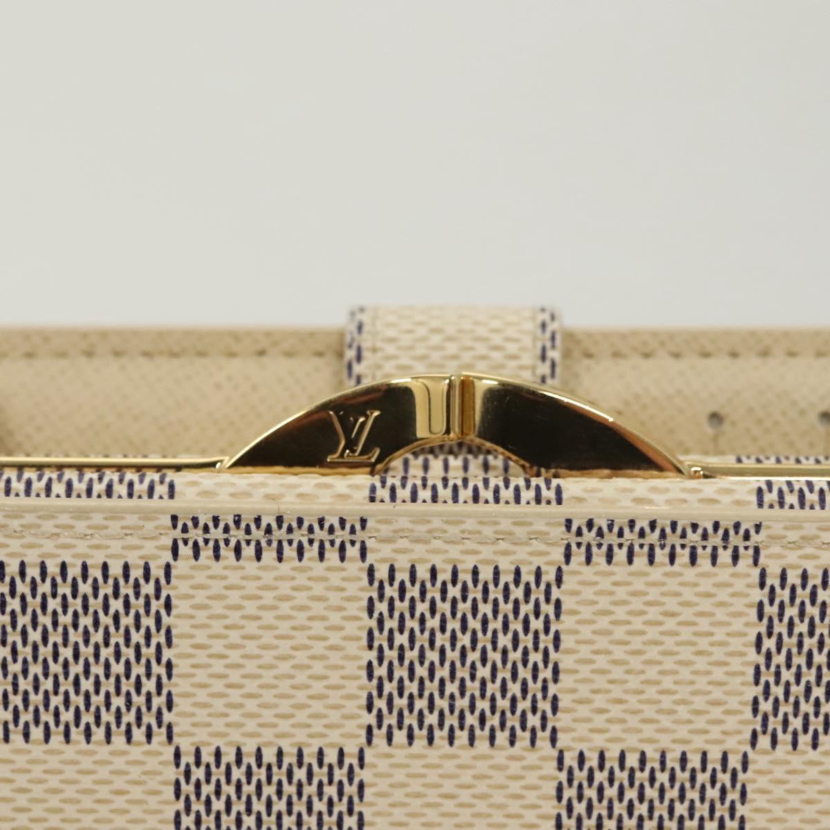 LOUIS VUITTON Damier Azur Portefeuille Viennois Wallet N61676 LV Auth 119248V