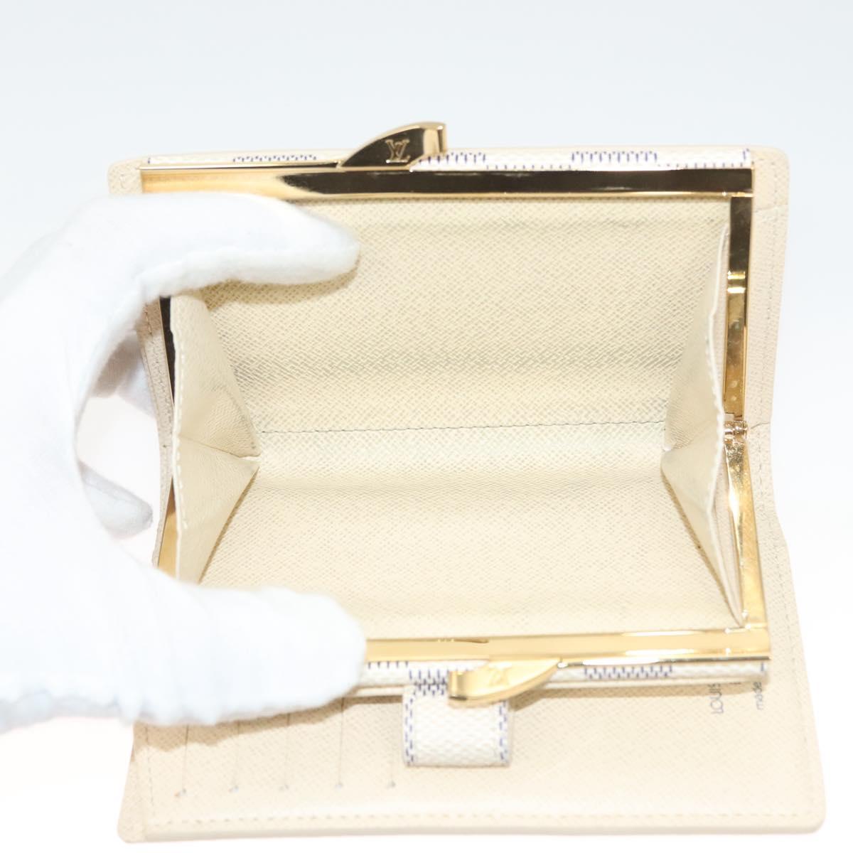 LOUIS VUITTON Damier Azur Portefeuille Viennois Wallet N61676 LV Auth 119248V