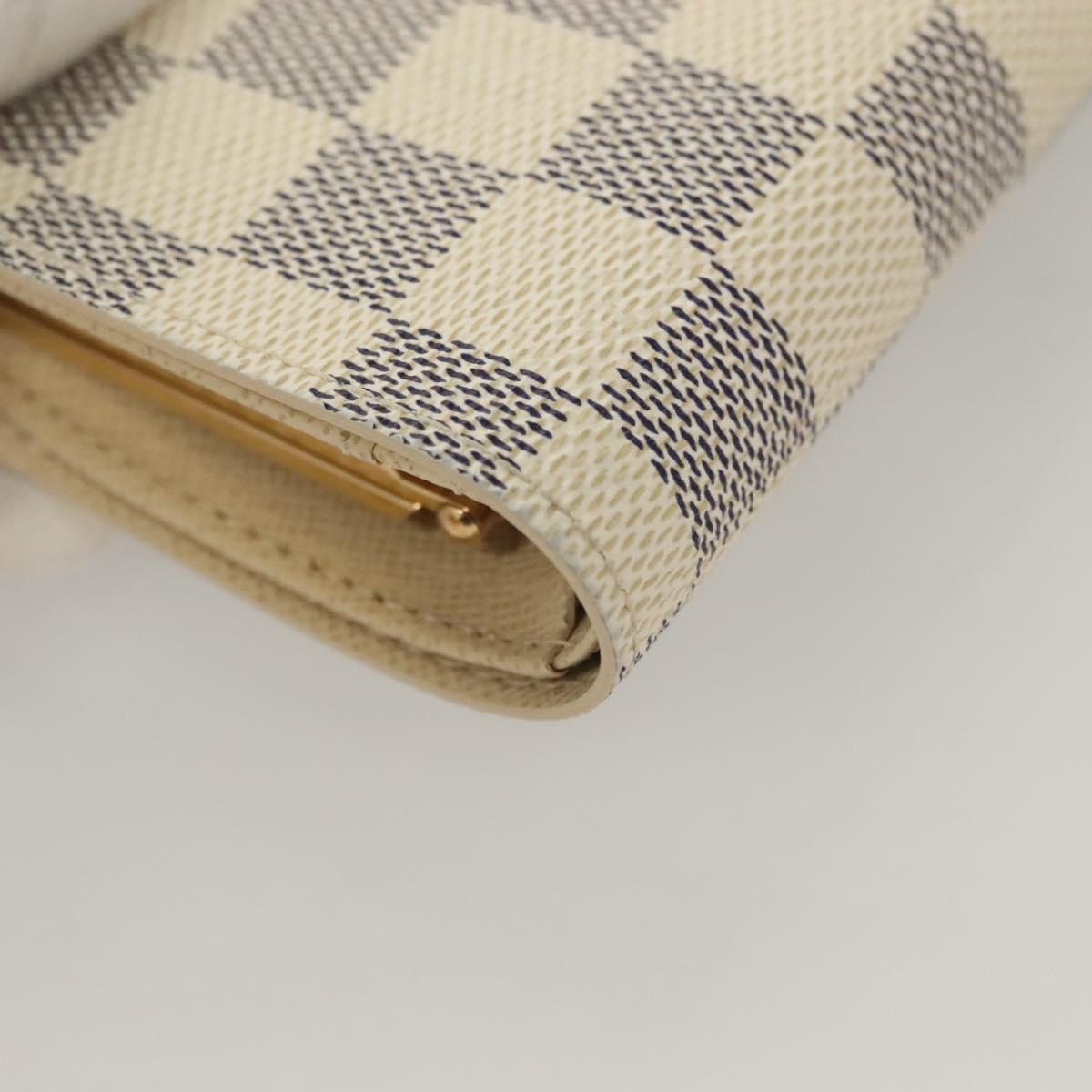 LOUIS VUITTON Damier Azur Portefeuille Viennois Wallet N61676 LV Auth 119248V