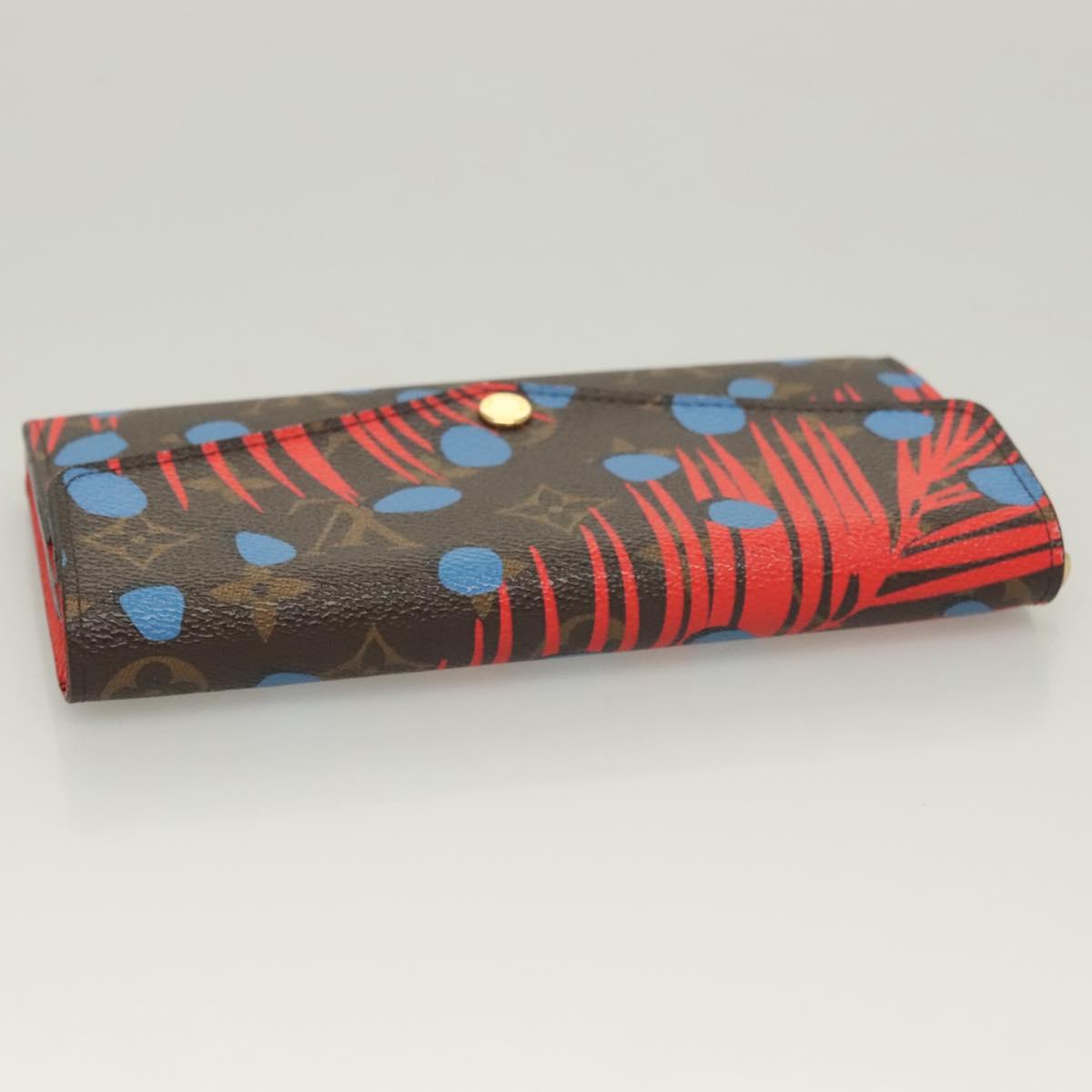 LOUIS VUITTON Monogram Jungle Dot Portefeuille Sarah Wallet M41381 Auth 119252V
