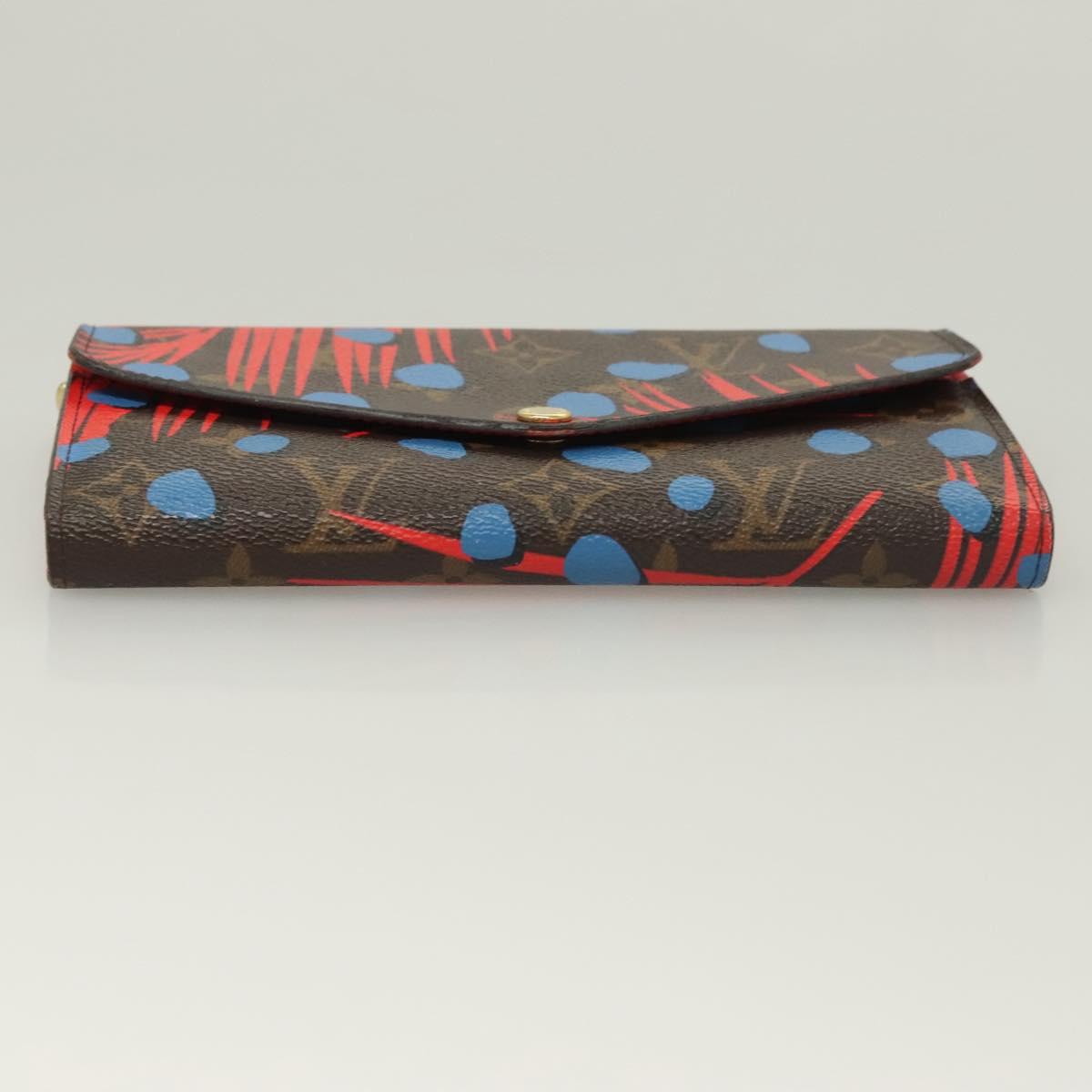 LOUIS VUITTON Monogram Jungle Dot Portefeuille Sarah Wallet M41381 Auth 119252V