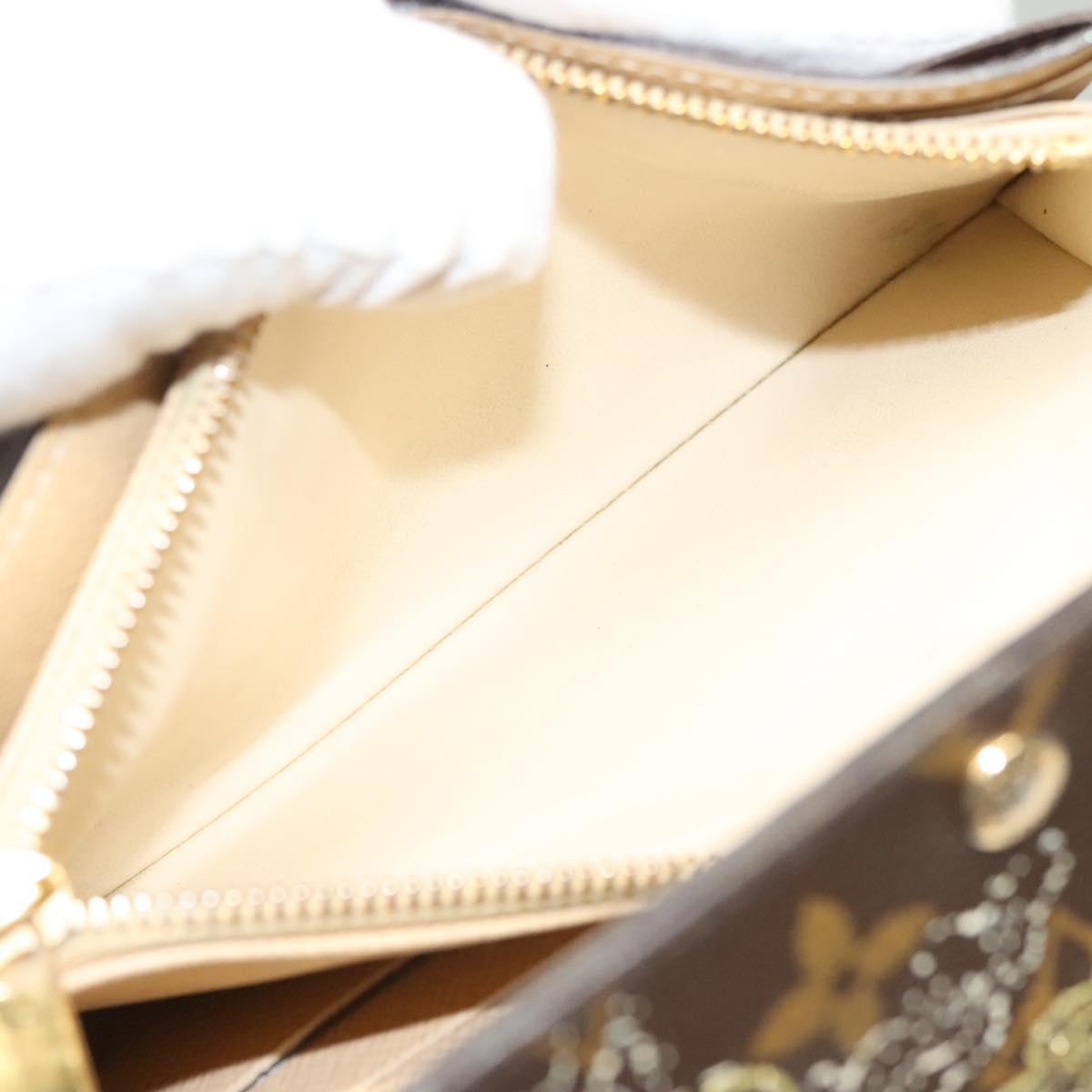 LOUIS VUITTON Monogram Dentelle Portefeuille Sarah Wallet M95390 LV Auth 119253V