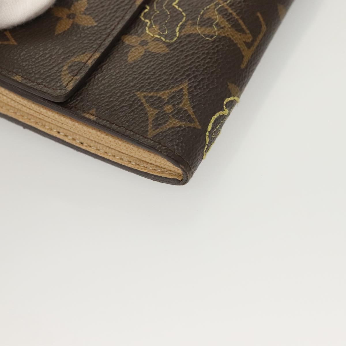 LOUIS VUITTON Monogram Dentelle Portefeuille Sarah Wallet M95390 LV Auth 119253V