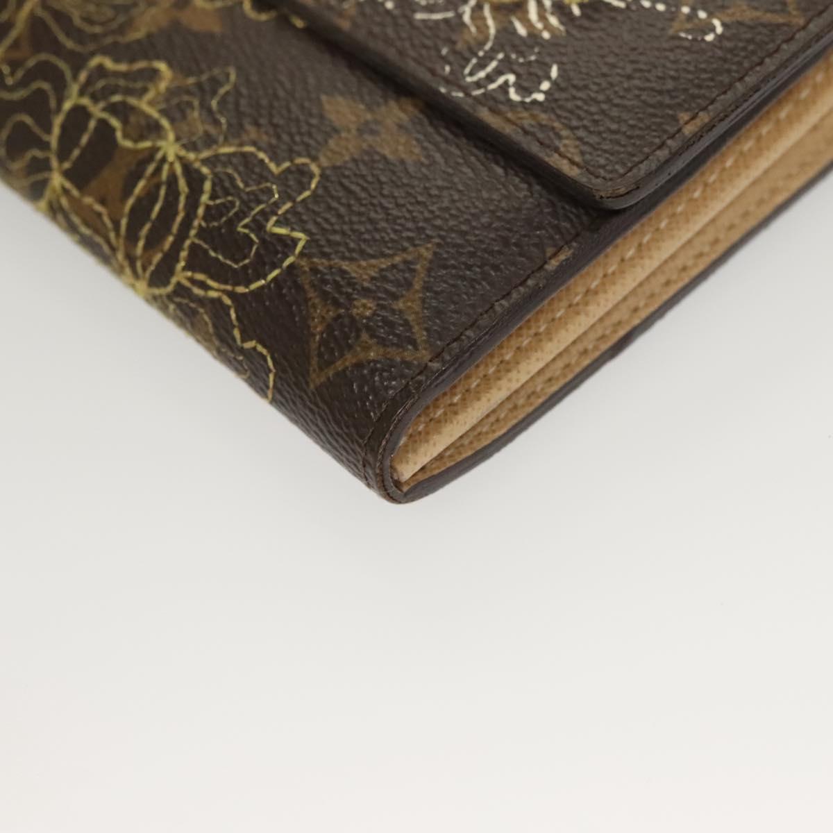 LOUIS VUITTON Monogram Dentelle Portefeuille Sarah Wallet M95390 LV Auth 119253V