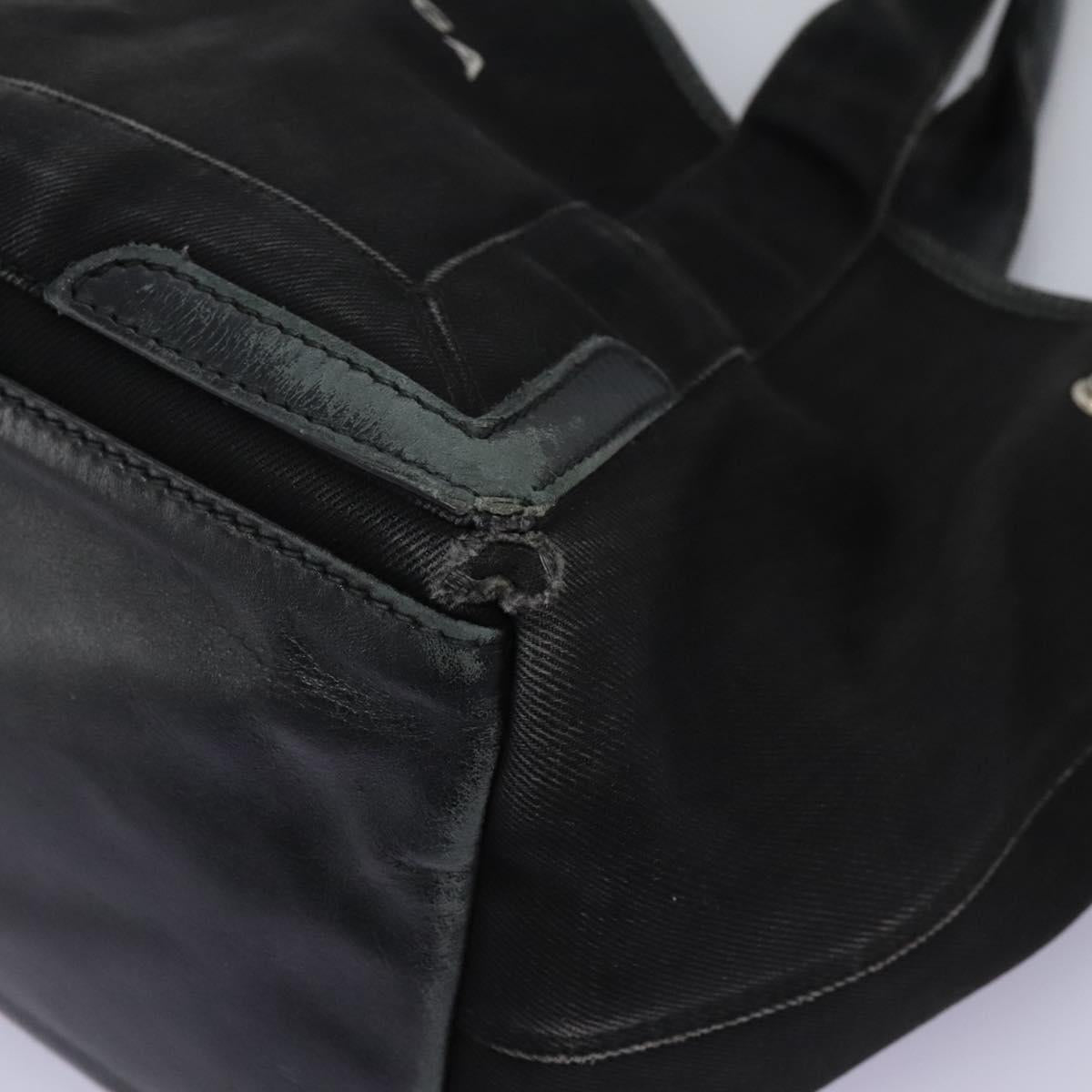BALENCIAGA Navy Cabas Hand Bag Canvas Black 339933 Auth 119311