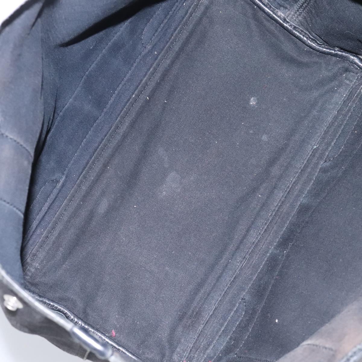 BALENCIAGA Navy Cabas Hand Bag Canvas Black 339933 Auth 119311