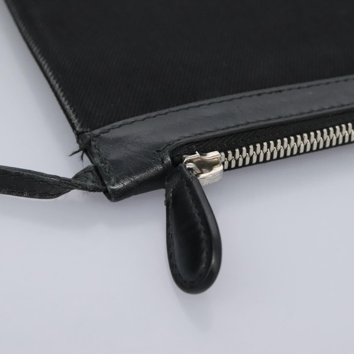 BALENCIAGA Navy Cabas Hand Bag Canvas Black 339933 Auth 119311