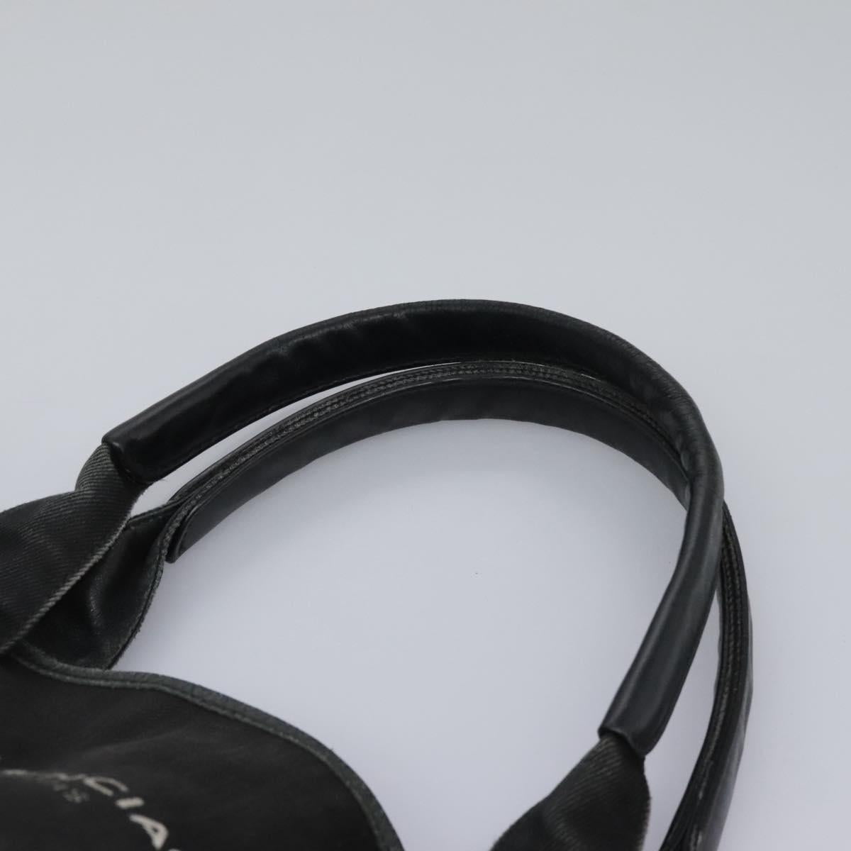 BALENCIAGA Navy Cabas Hand Bag Canvas Black 339933 Auth 119311