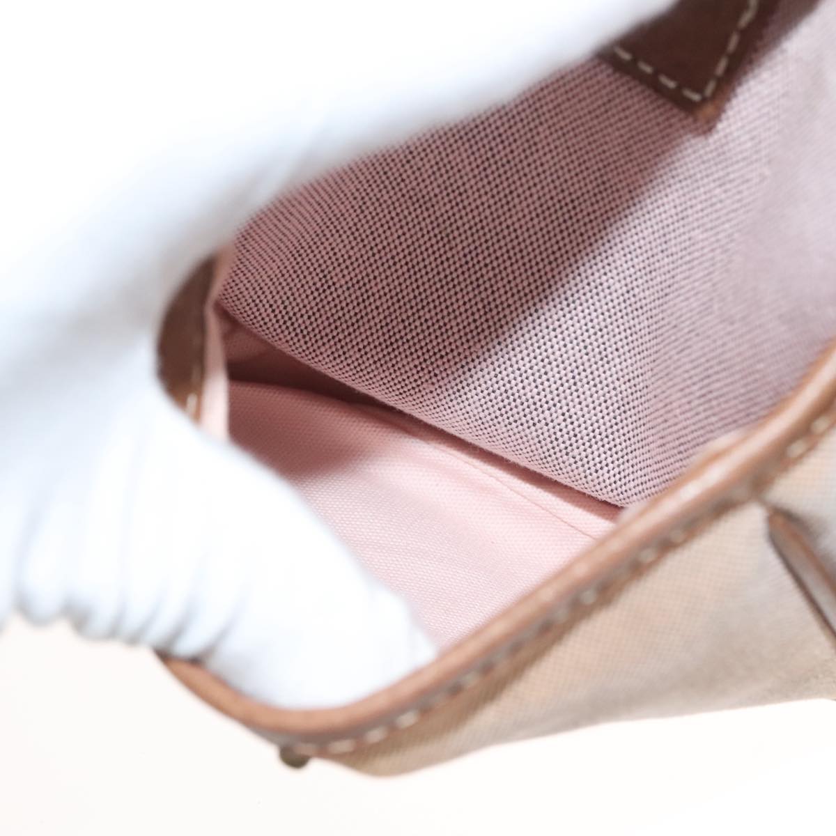 BURBERRY Blue Label Shoulder Bag Canvas Pink Auth 119316