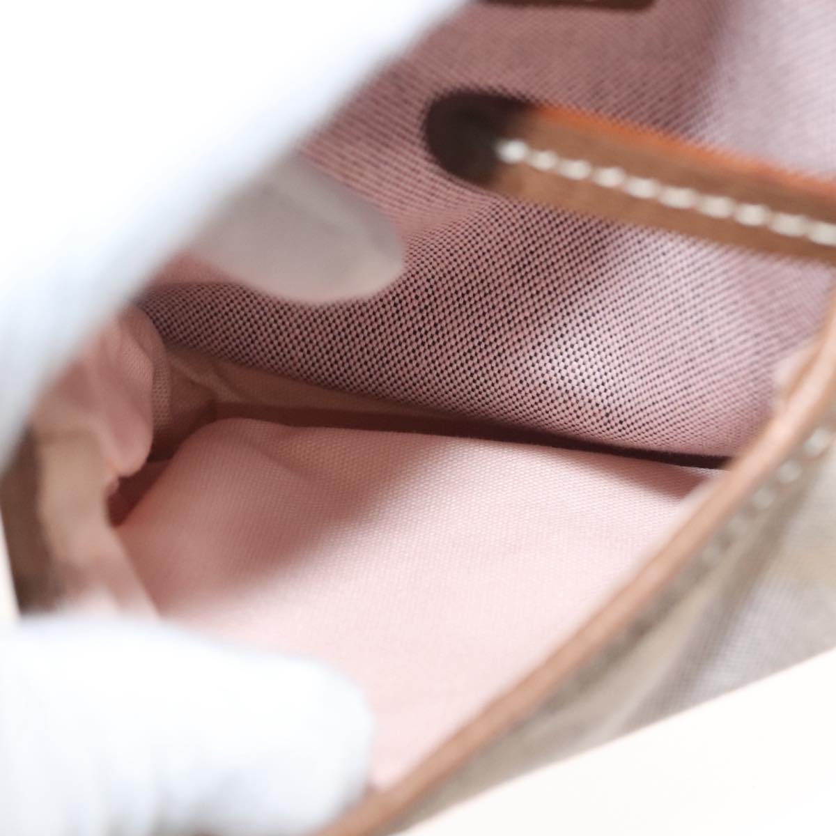 BURBERRY Blue Label Shoulder Bag Canvas Pink Auth 119316