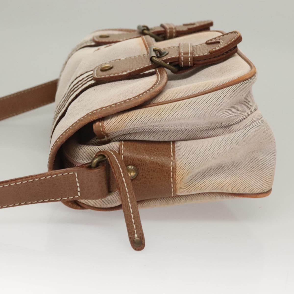 BURBERRY Blue Label Shoulder Bag Canvas Pink Auth 119316