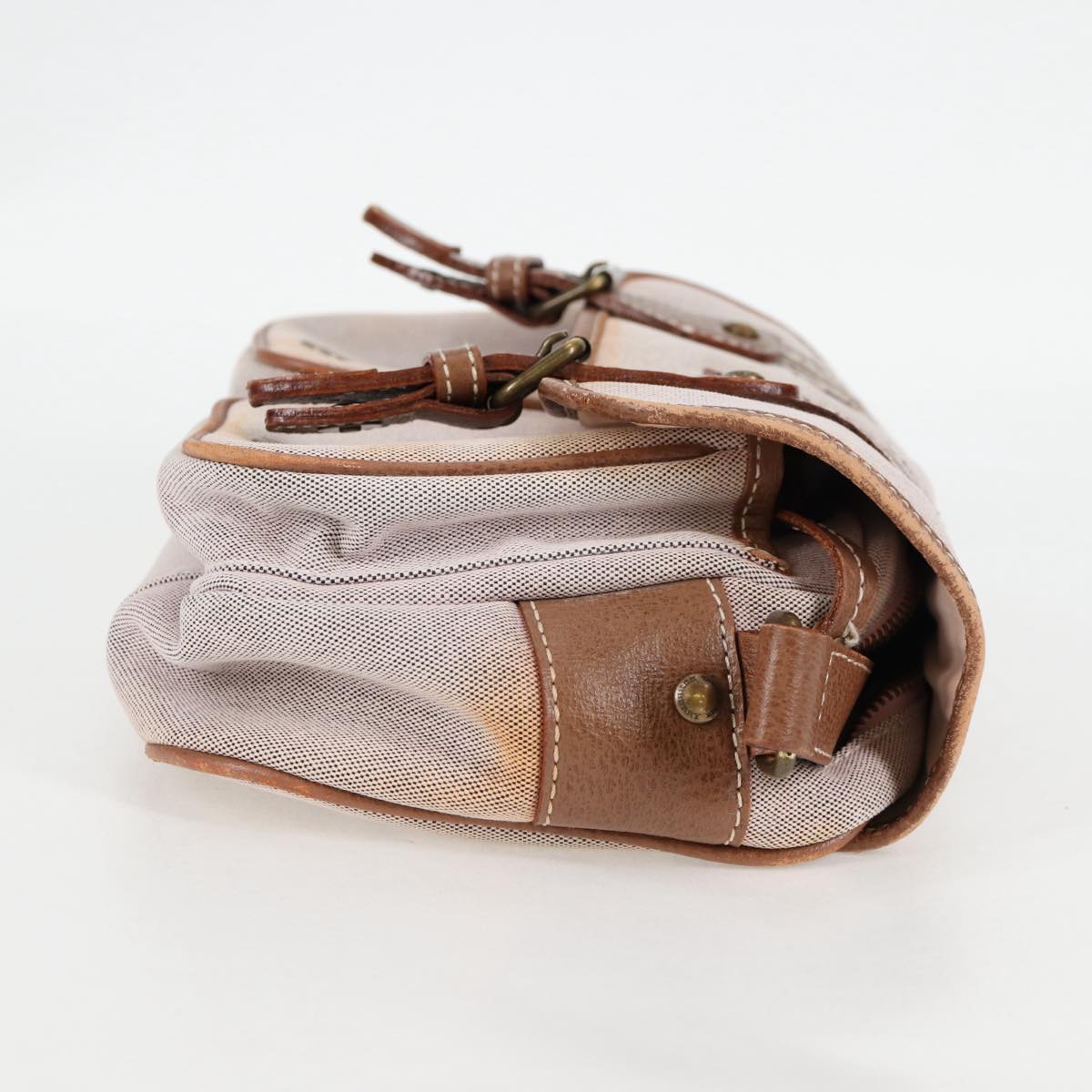 BURBERRY Blue Label Shoulder Bag Canvas Pink Auth 119316