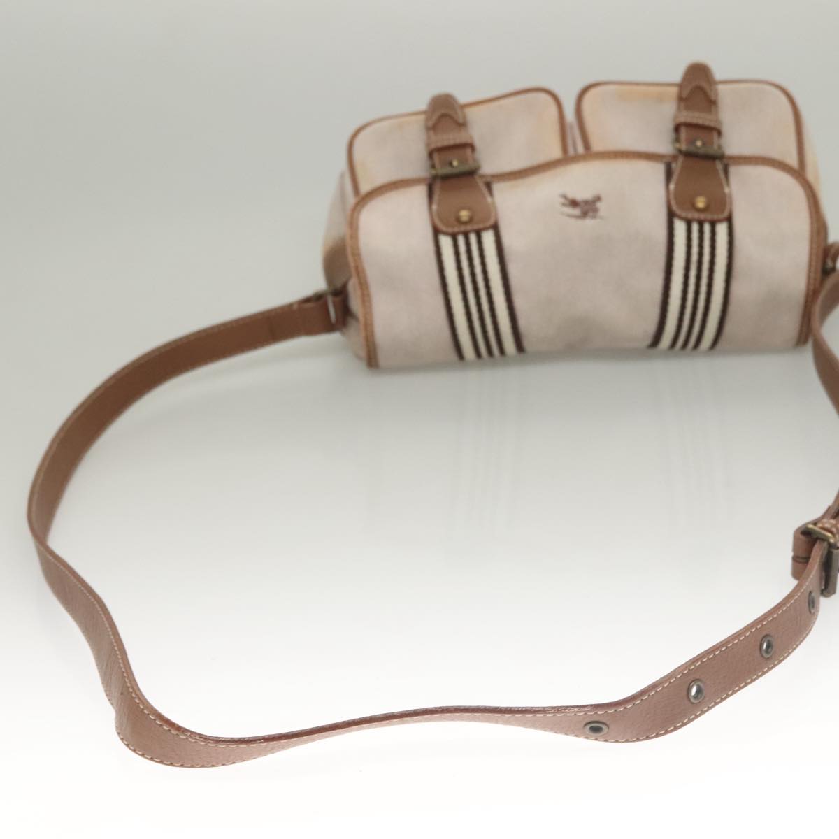 BURBERRY Blue Label Shoulder Bag Canvas Pink Auth 119316