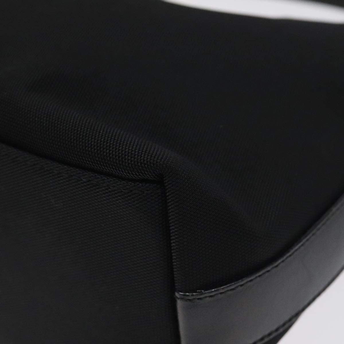 GUCCI Hand Bag Nylon Black Silver 000 0601 Auth 119331