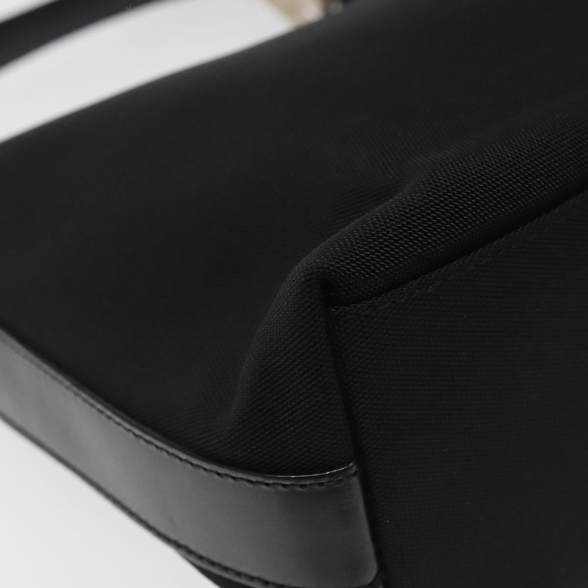 GUCCI Hand Bag Nylon Black Silver 000 0601 Auth 119331
