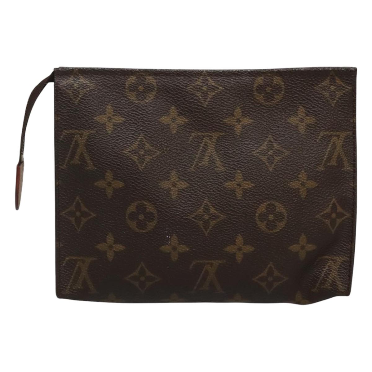 LOUIS VUITTON Monogram Poche Toilette 15 Pouch M47546 LV Auth 119343