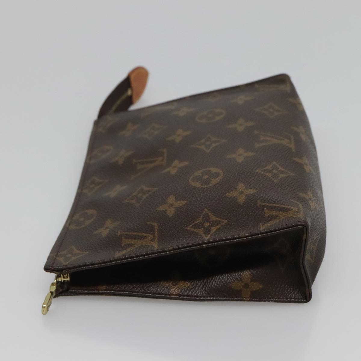 LOUIS VUITTON Monogram Poche Toilette 15 Pouch M47546 LV Auth 119343