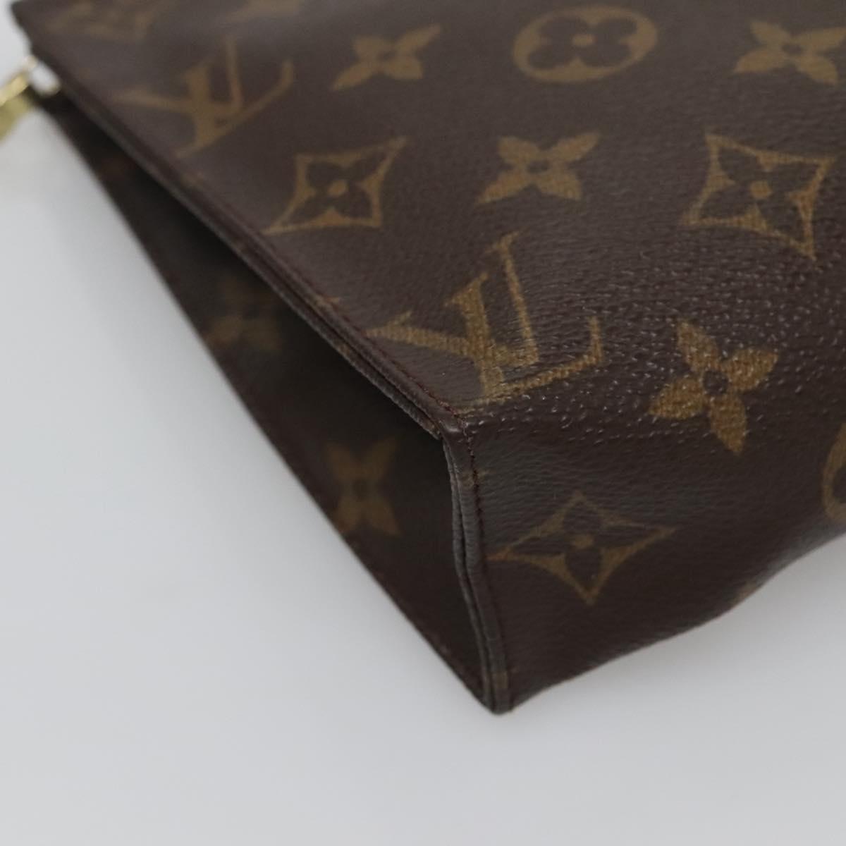 LOUIS VUITTON Monogram Poche Toilette 15 Pouch M47546 LV Auth 119343