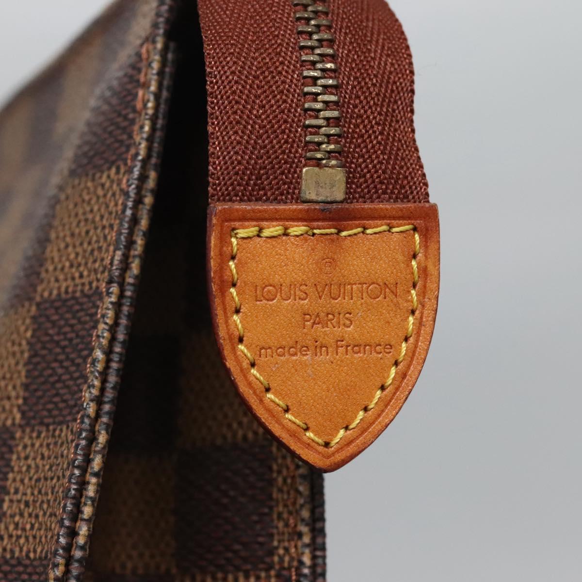 LOUIS VUITTON Damier Ebene Poche Toilette 26 Pouch N47543 LV Auth 119346