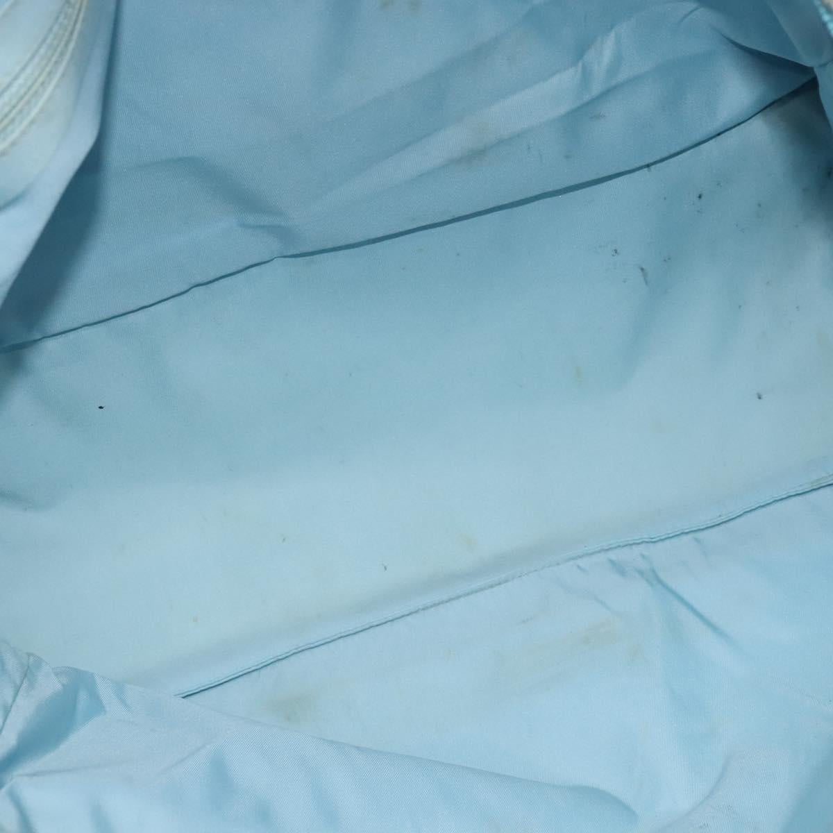 CHANEL New Travel line Tote Bag Nylon Light Blue CC Auth 119372