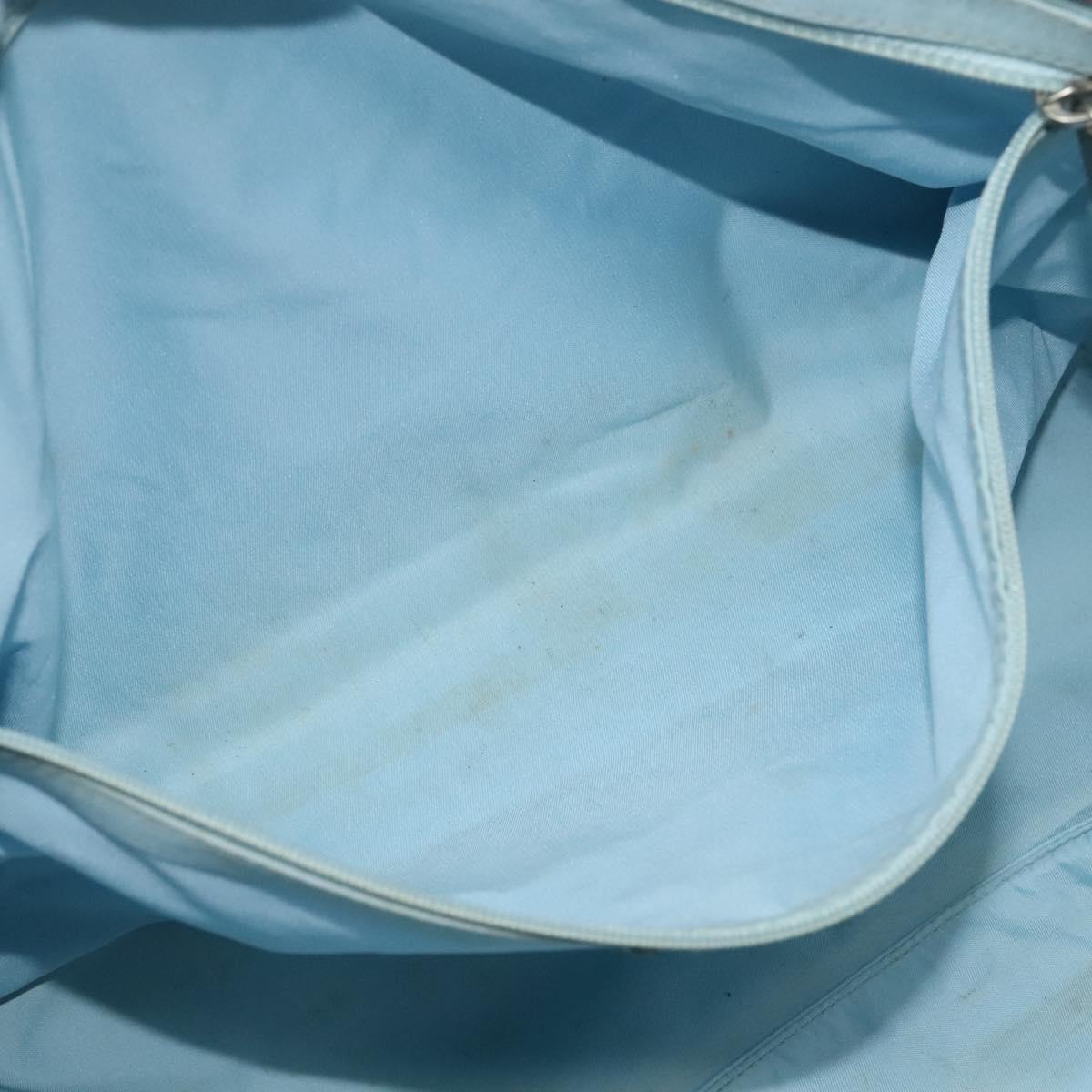 CHANEL New Travel line Tote Bag Nylon Light Blue CC Auth 119372