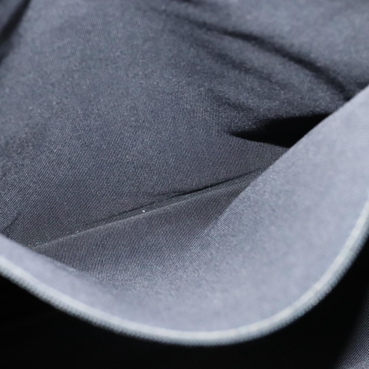 CHANEL COCO Mark Hand Bag Calf Skin Black Gold CC Auth 119391