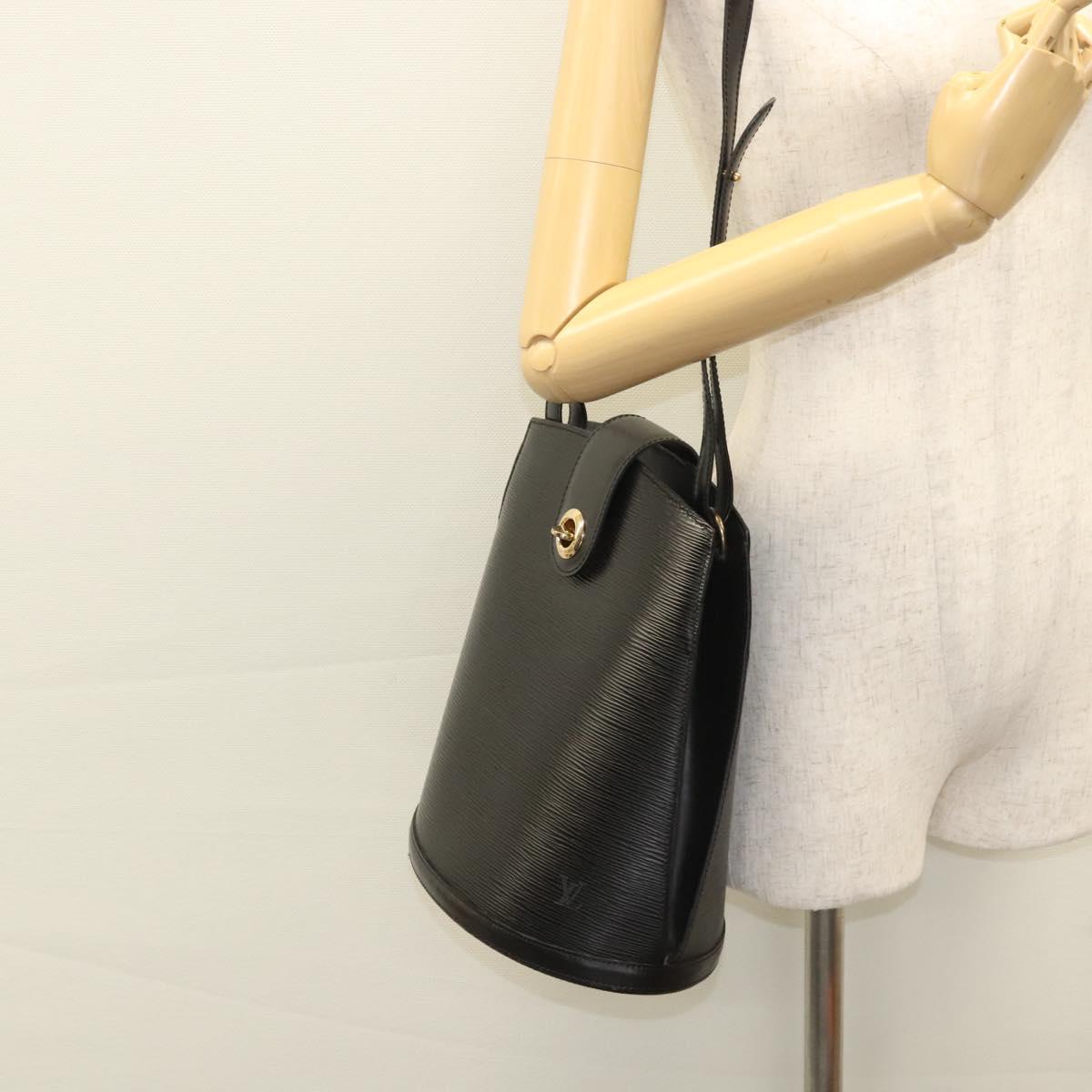 LOUIS VUITTON Epi Cluny Shoulder Bag Black M52252 LV Auth 119415