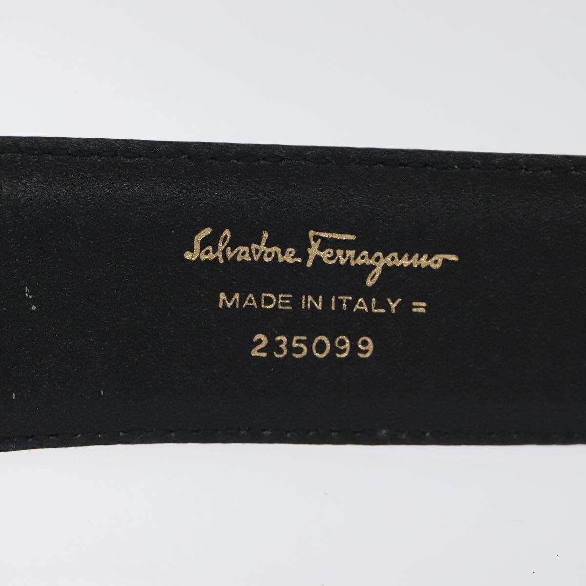 Salvatore Ferragamo Gancini Belt Leather 34.6"" Navy Auth 119422