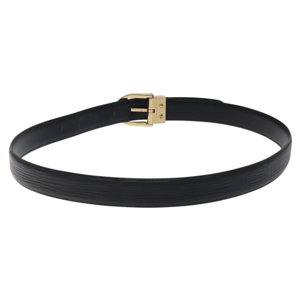LOUIS VUITTON Epi Ceinture Classic Belt 33.5"" Black LV Auth 119423