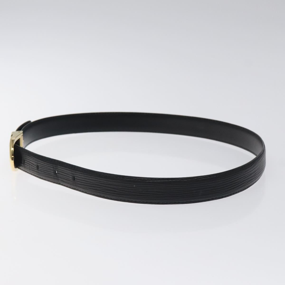 LOUIS VUITTON Epi Ceinture Classic Belt 33.5"" Black LV Auth 119423