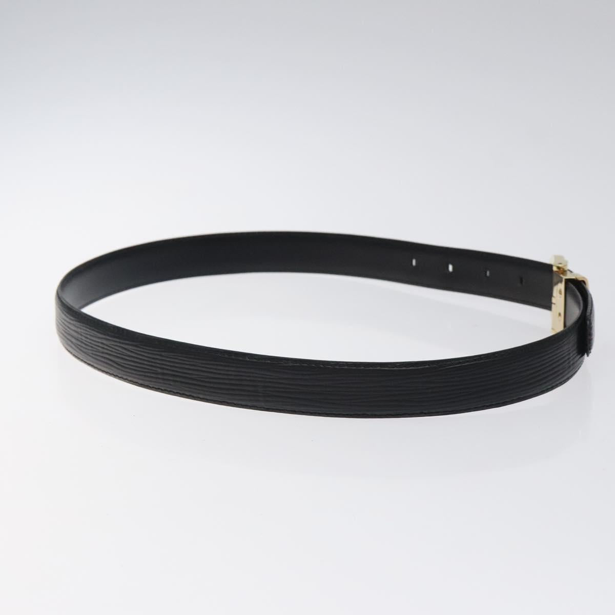 LOUIS VUITTON Epi Ceinture Classic Belt 33.5"" Black LV Auth 119423