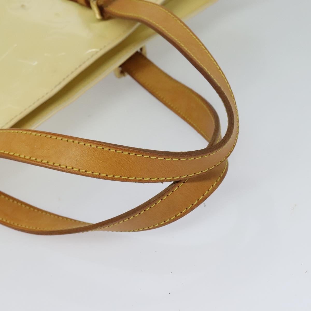 LOUIS VUITTON Monogram Vernis Brentwood Shoulder Bag Perle M91512 LV Auth 119439