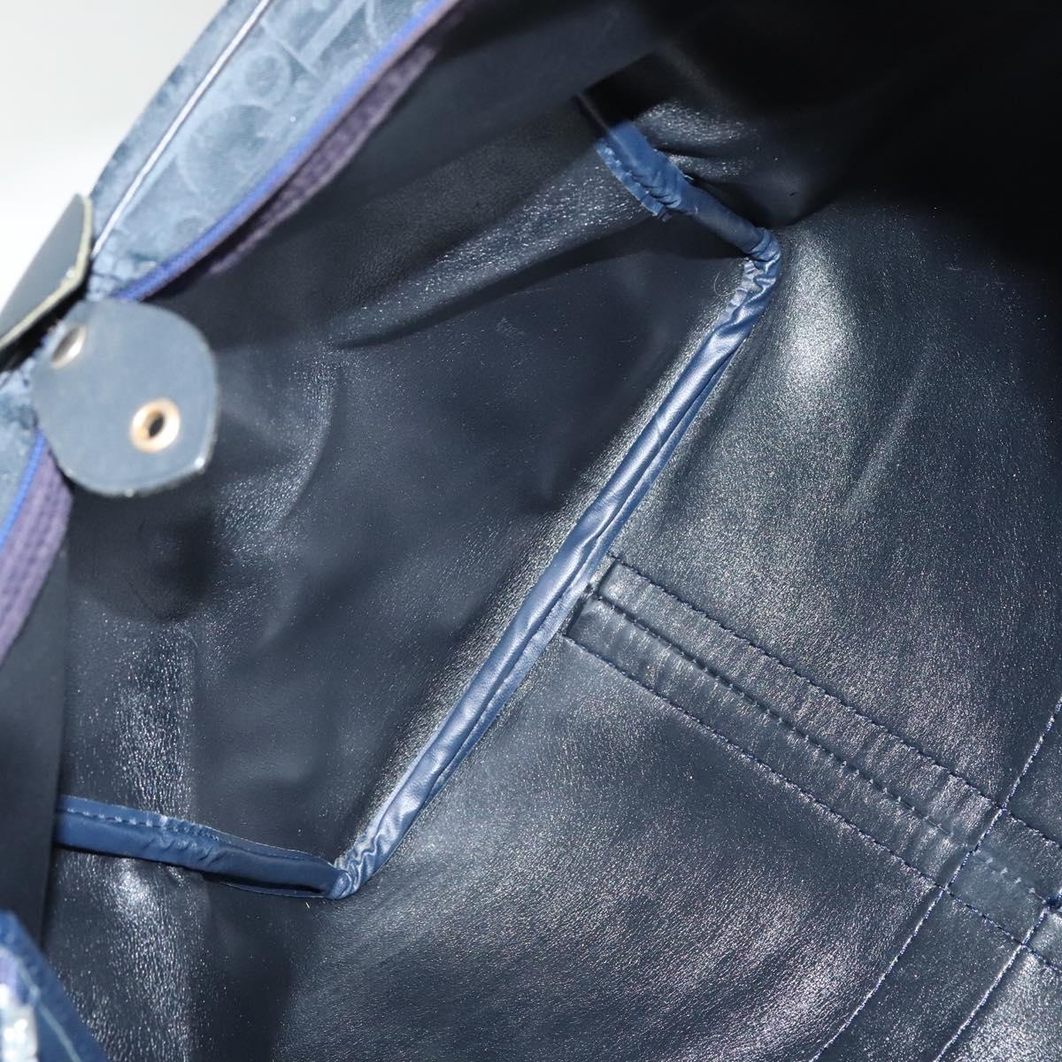 Christian Dior Trotter Canvas Boston Bag Navy Auth 119447