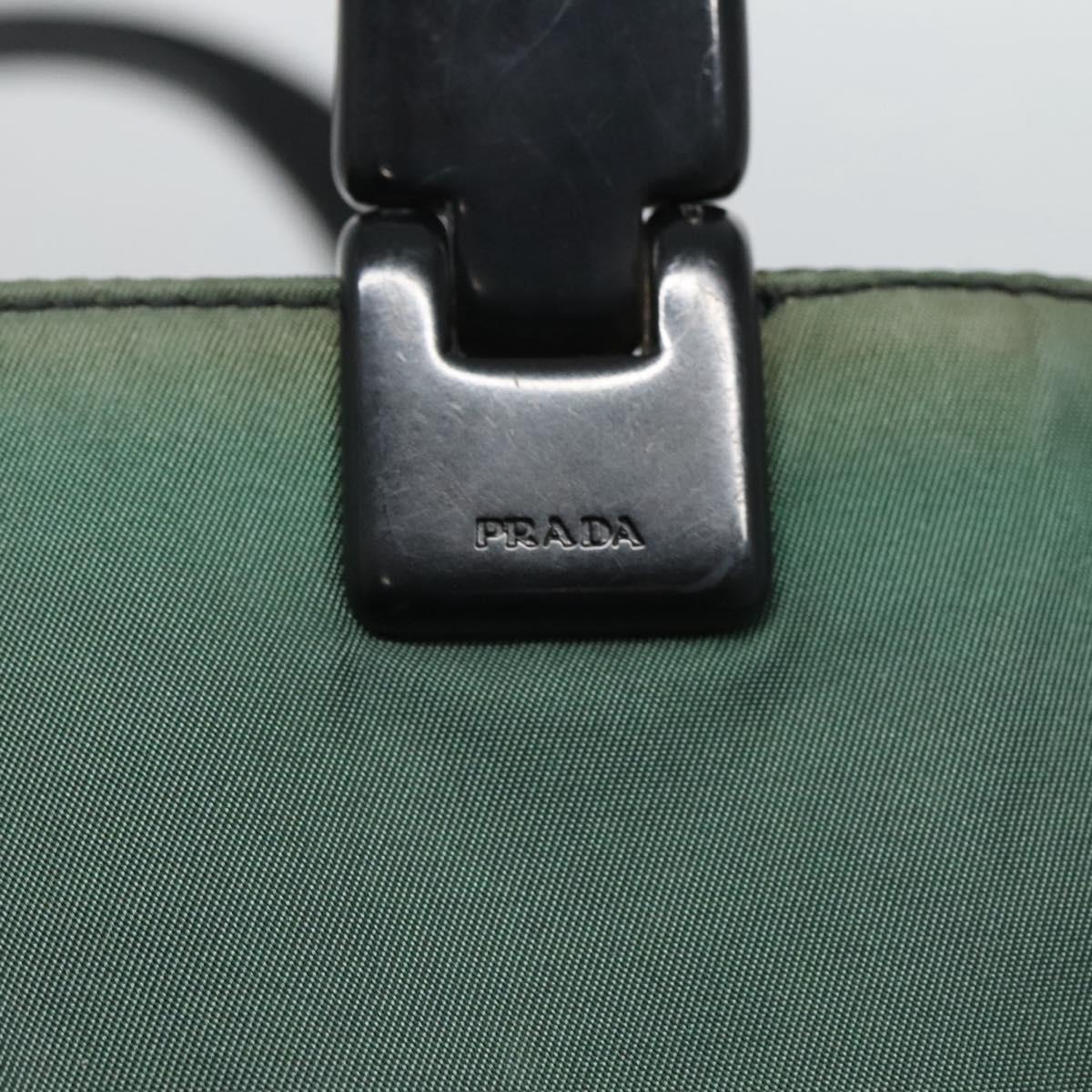PRADA Hand Bag Nylon Khaki Auth 119457