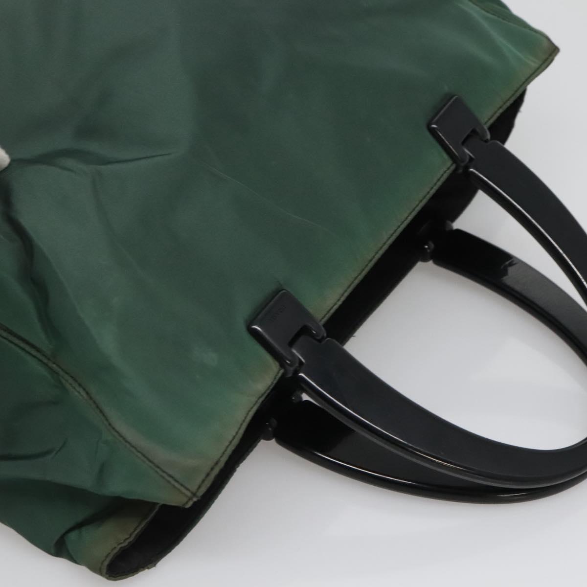 PRADA Hand Bag Nylon Khaki Auth 119457