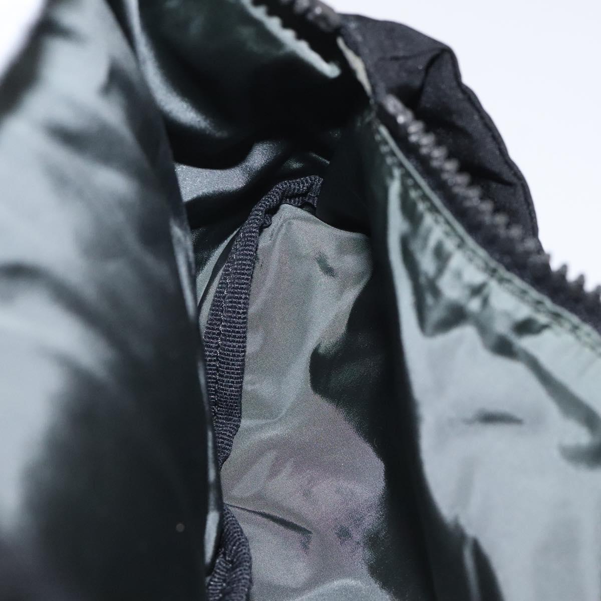 PRADA Sports Waist Bag Nylon Black Silver Auth 119506