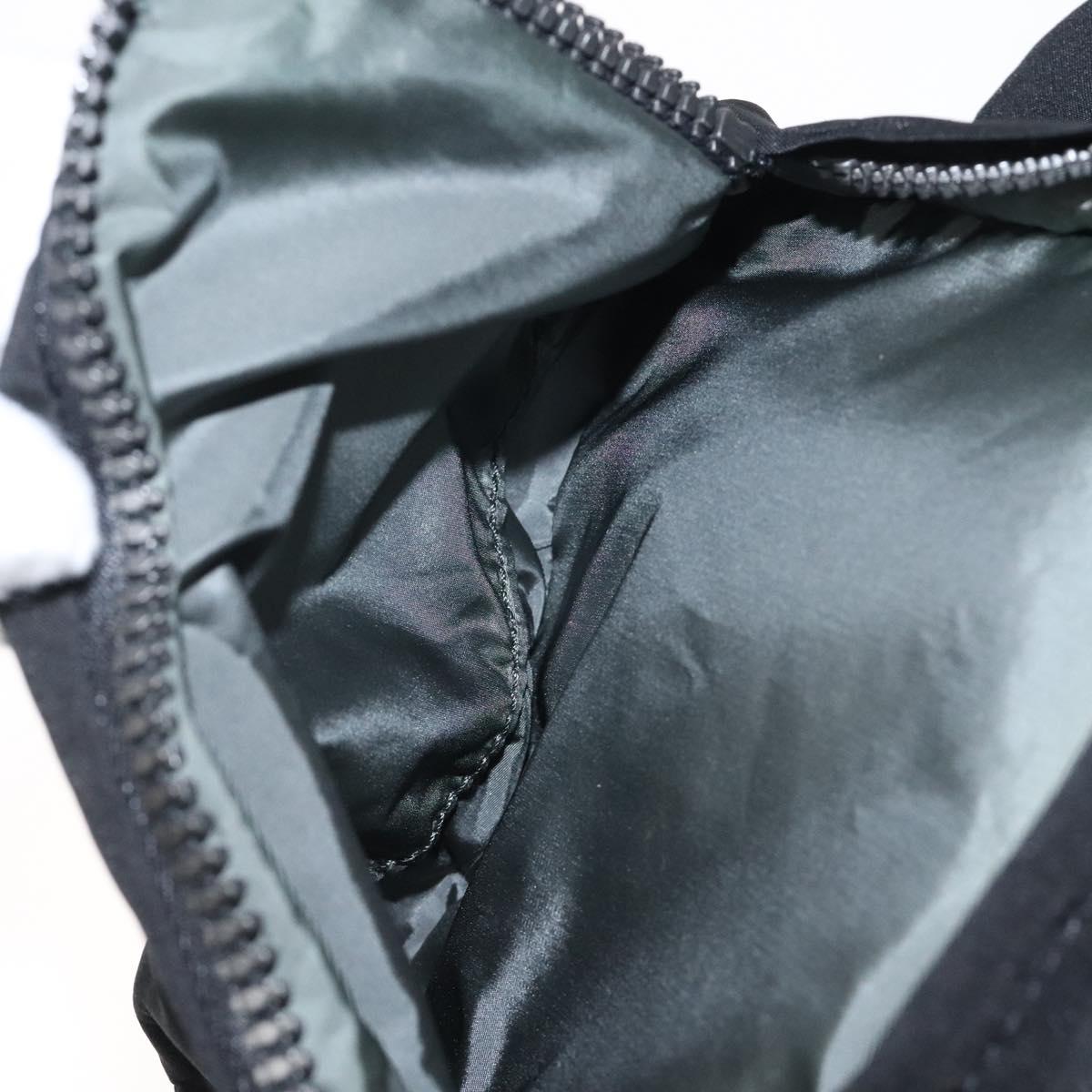 PRADA Sports Waist Bag Nylon Black Silver Auth 119506