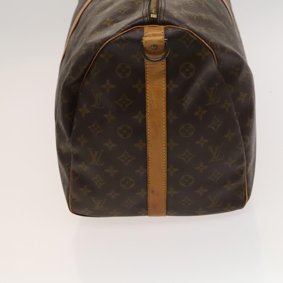 LOUIS VUITTON Monogram Keepall Bandouliere 55 Boston Bag M41414 LV Auth 119520