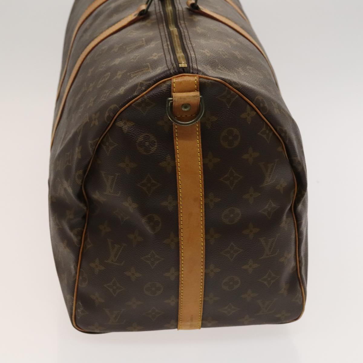 LOUIS VUITTON Monogram Keepall Bandouliere 55 Boston Bag M41414 LV Auth 119520