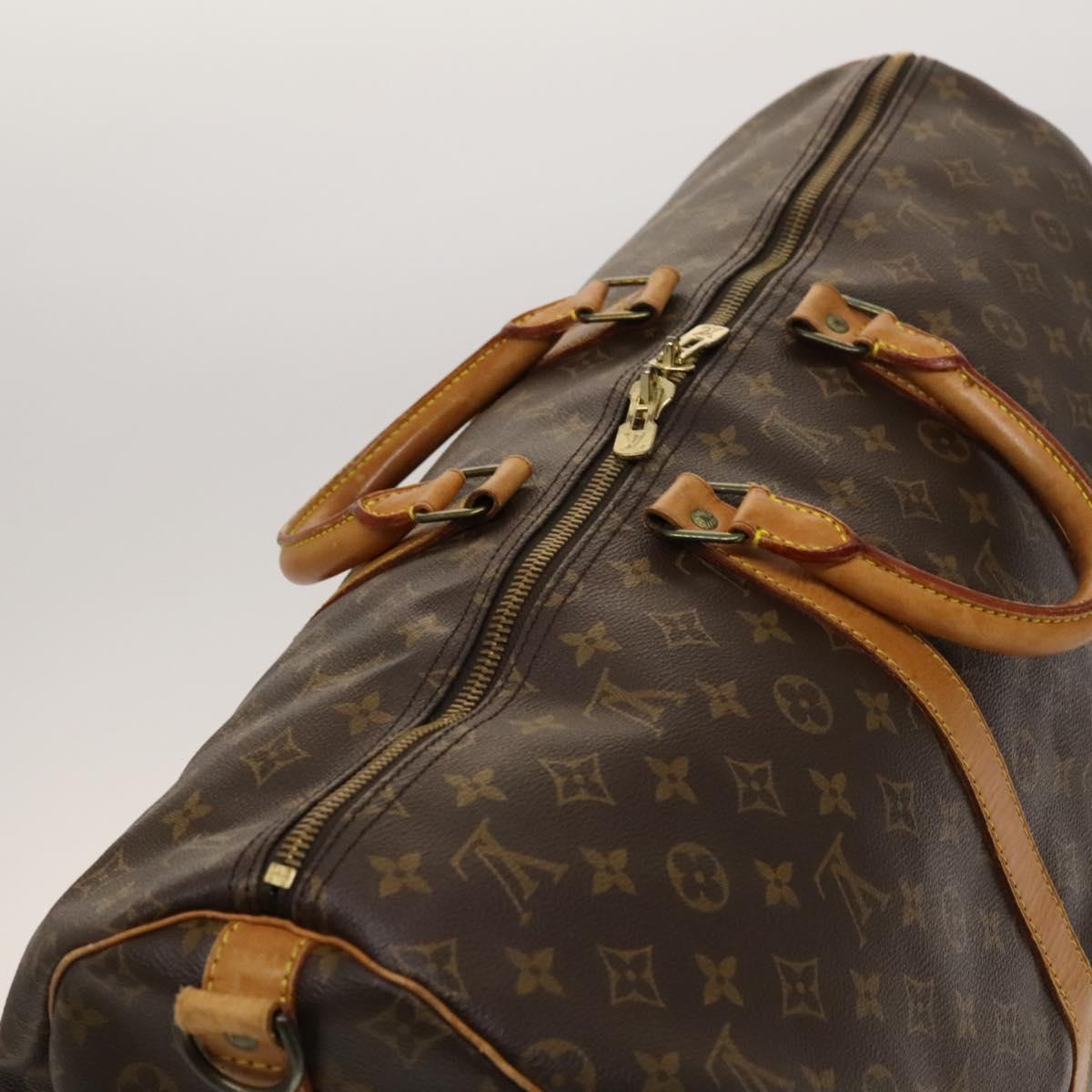 LOUIS VUITTON Monogram Keepall Bandouliere 55 Boston Bag M41414 LV Auth 119520