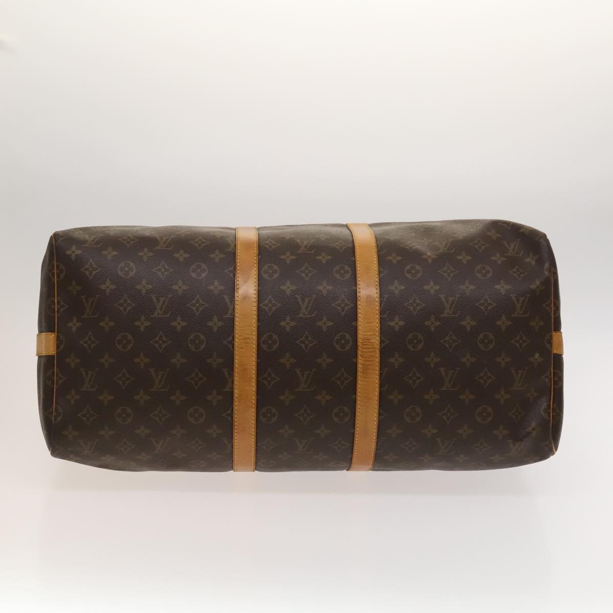 LOUIS VUITTON Monogram Keepall Bandouliere 55 Boston Bag M41414 LV Auth 119520