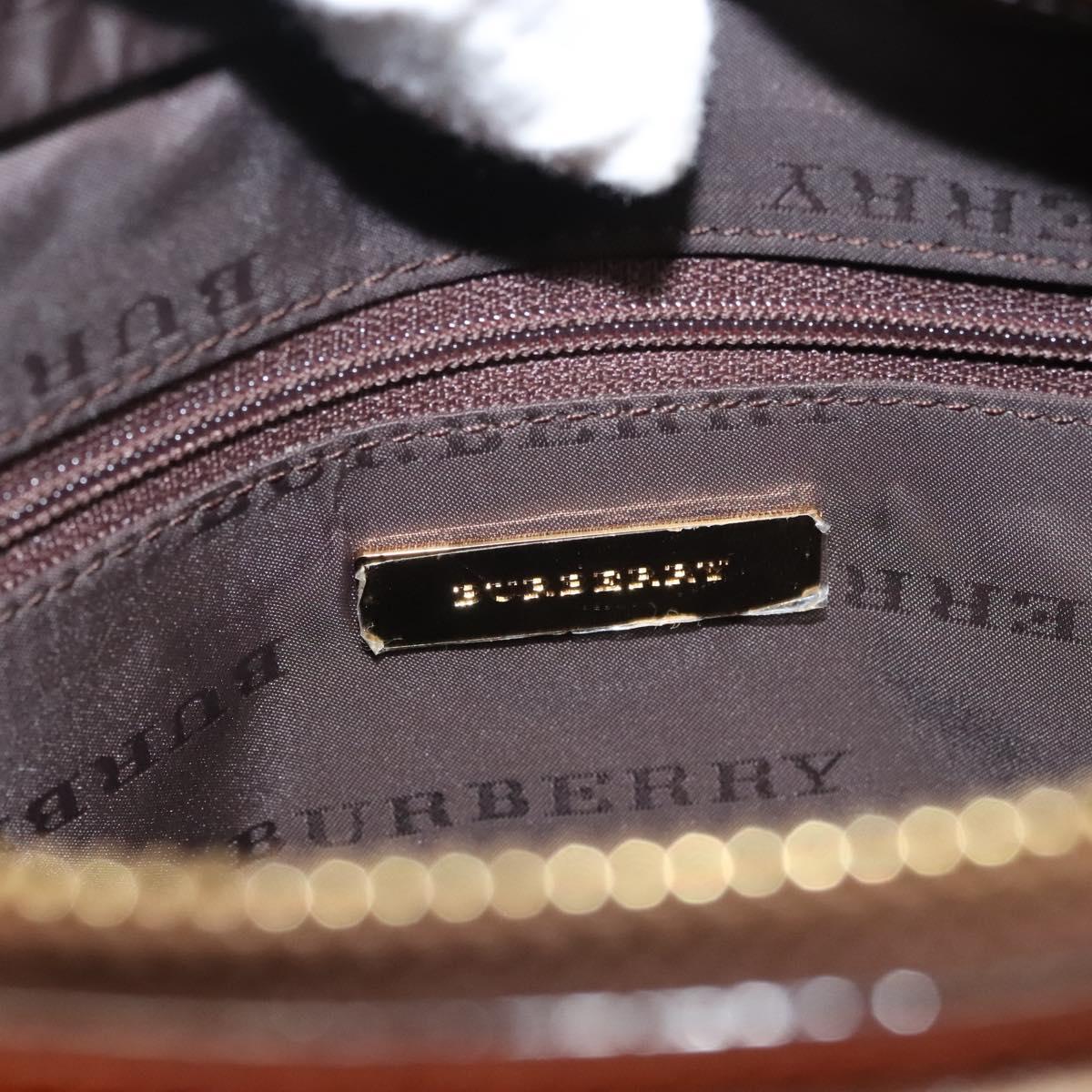 BURBERRY Nova Check Tote Bag Canvas Beige Gold Auth 119569