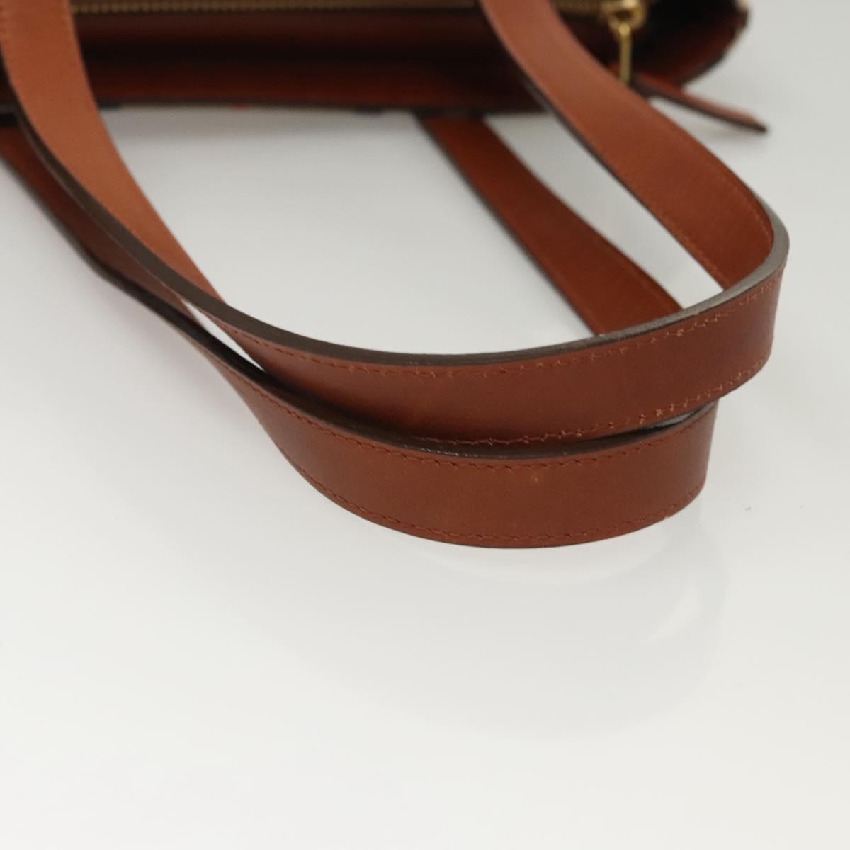 BURBERRY Nova Check Tote Bag Canvas Beige Gold Auth 119569