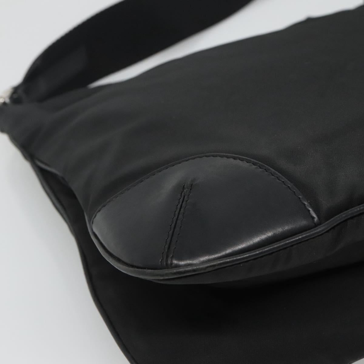 PRADA Shoulder Bag Nylon Black Auth 119572