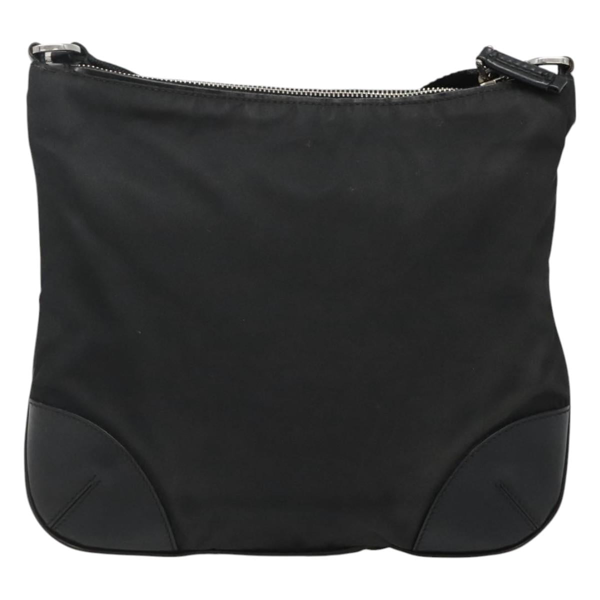 PRADA Shoulder Bag Nylon Black Auth 119572